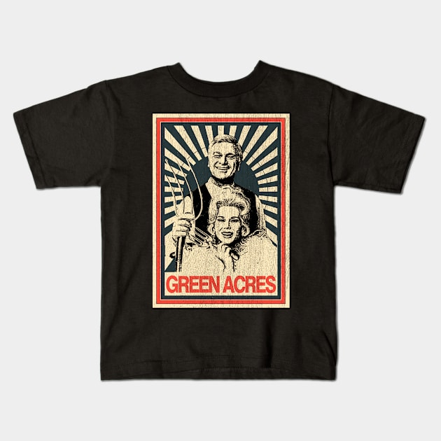 Vintage Poster Green Acres Kids T-Shirt by Odd Even